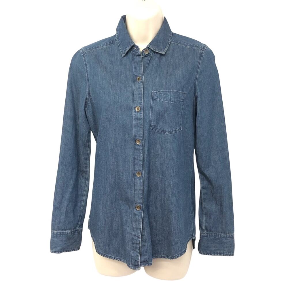 Bullhead Black CA Trading Co Denim Button Front Long Sleeve Shirt Classic Fit